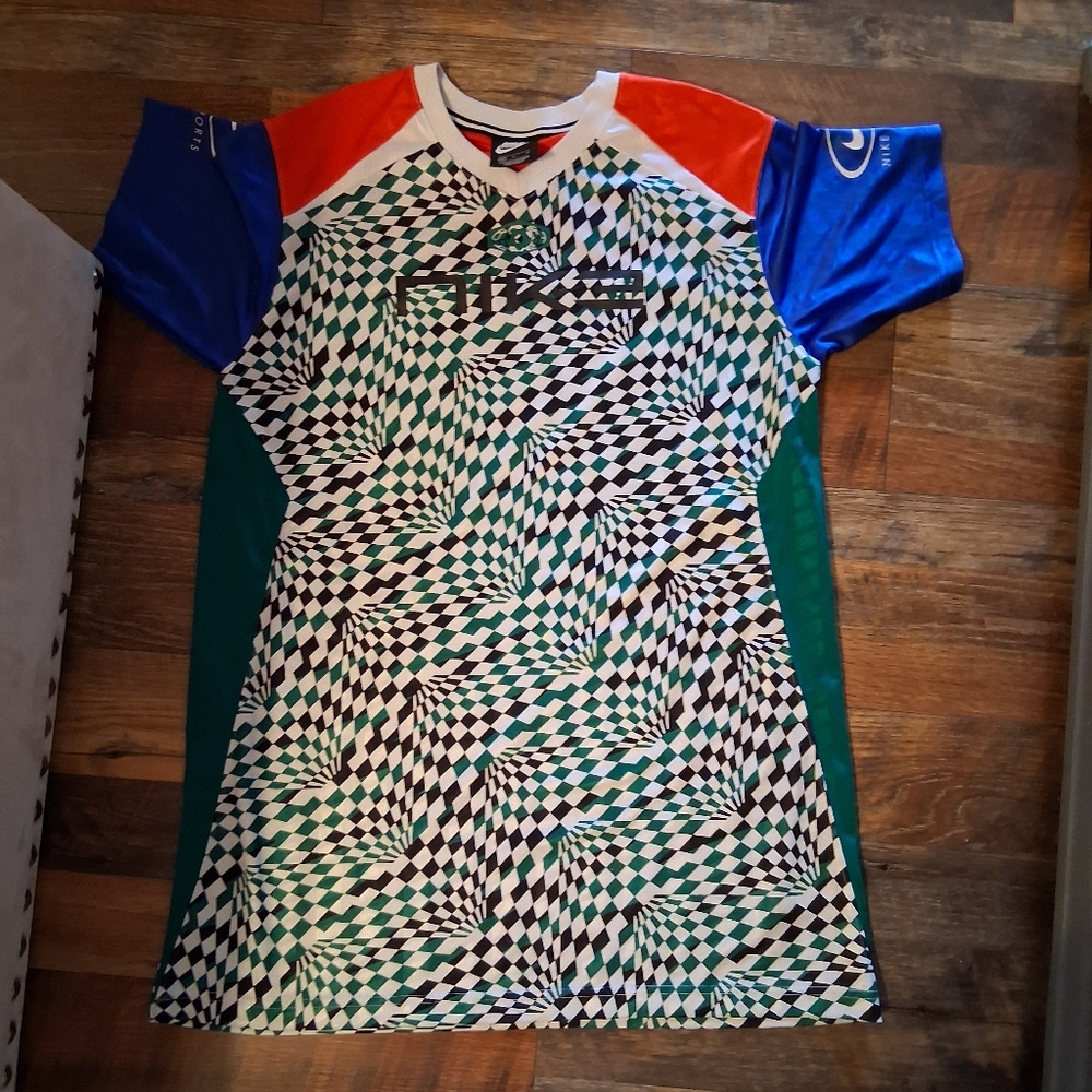 Nike Multicolor Geometric Pattern Jersey Dress - image 6